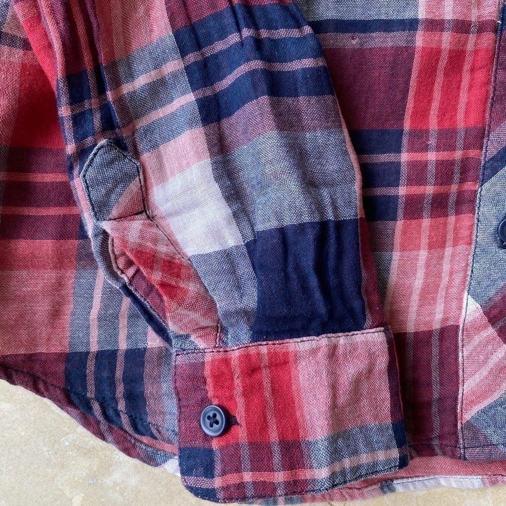3/ $12 Beachlunchlounge Plaid Cotton Button down - Picture 2 of 7
